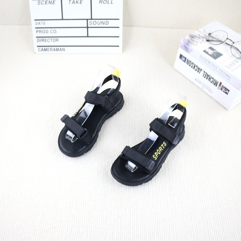17 Mùa Hè Phong Cách Mới Rút Tủ Phẳng Mở Mũi Vải Velcro Thời Trang Phù Hợp Với Nữ Thoải Mái Thường N