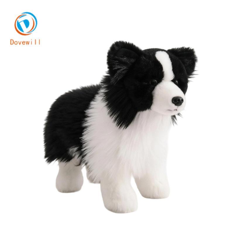 Cudly Border Collie Thú Nhồi Bông Huggable Border Collie Thú Nhồi Bông Đồ Chơi Mờ Mềm Mại Cho Trẻ Em