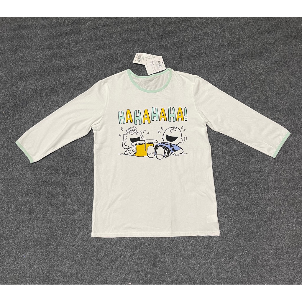 Snoopy Snoopy B Middle Big Kids Hoạt Hình In Hình Cotton Nguyên Chất Đáy Áo Bé Trai Quần Áo Nhà