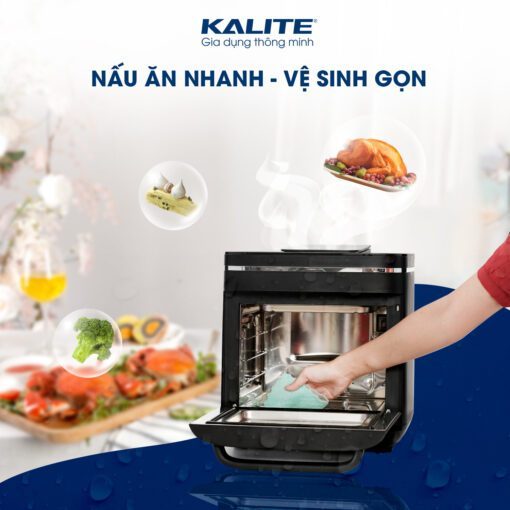 ☀ Nồi Chiên Không Dầu Kết Hợp Hấp Kalite Steam X - Công Suất 1700W, Dung Tích 15L