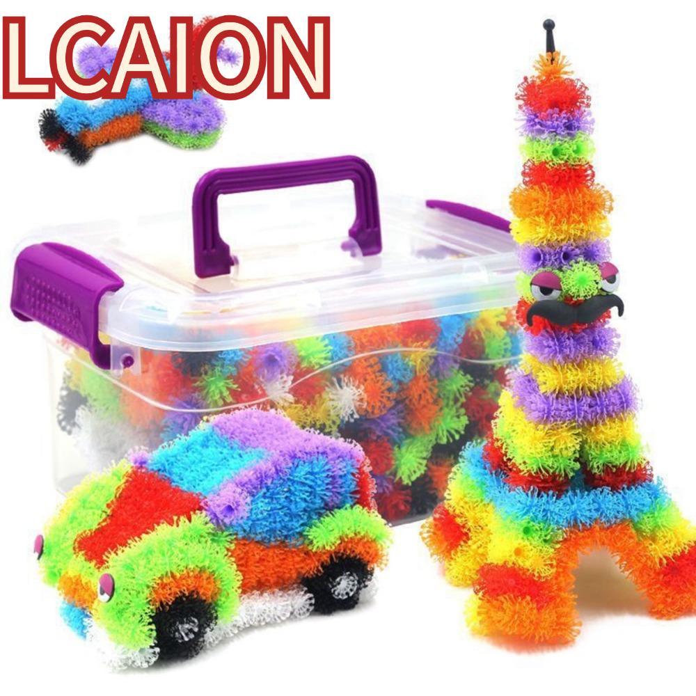 Đồ chơi bóng dính LCAION, Đồ chơi xây dựng DIY Lắp ráp bóng gai, Sáng tạo linh hoạt DIY Puffer Ball 