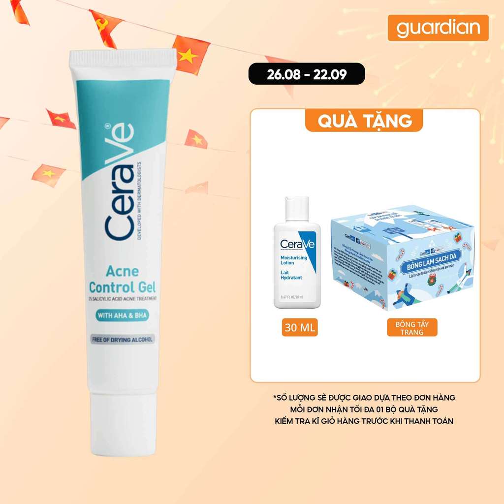 Gel Giảm Mụn Có AHA & BHA CeraVe Blemish Control Gel 40Ml | Guardian Việt Nam