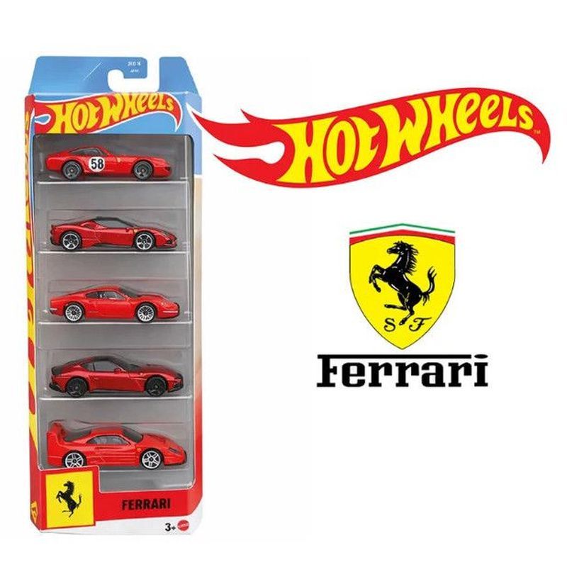 [Hot Wheels] Hot Little Sports Car 5 Pack Ferrari Set Ferrari 365 sf90, f40 Collection Car Model