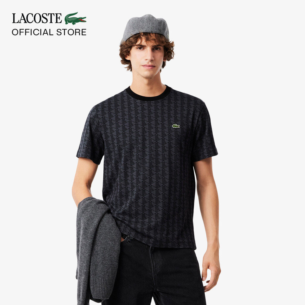 Áo Thun Lacoste Nam Dáng Cổ Điển Jersey Monogram