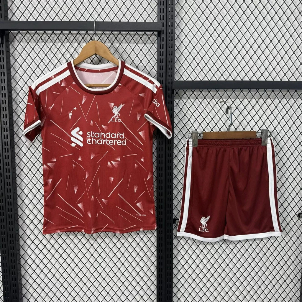 26-27 LIBERPOOL Club Jersey Home Kids Bộ áo bóng đá Tên tùy chỉnh