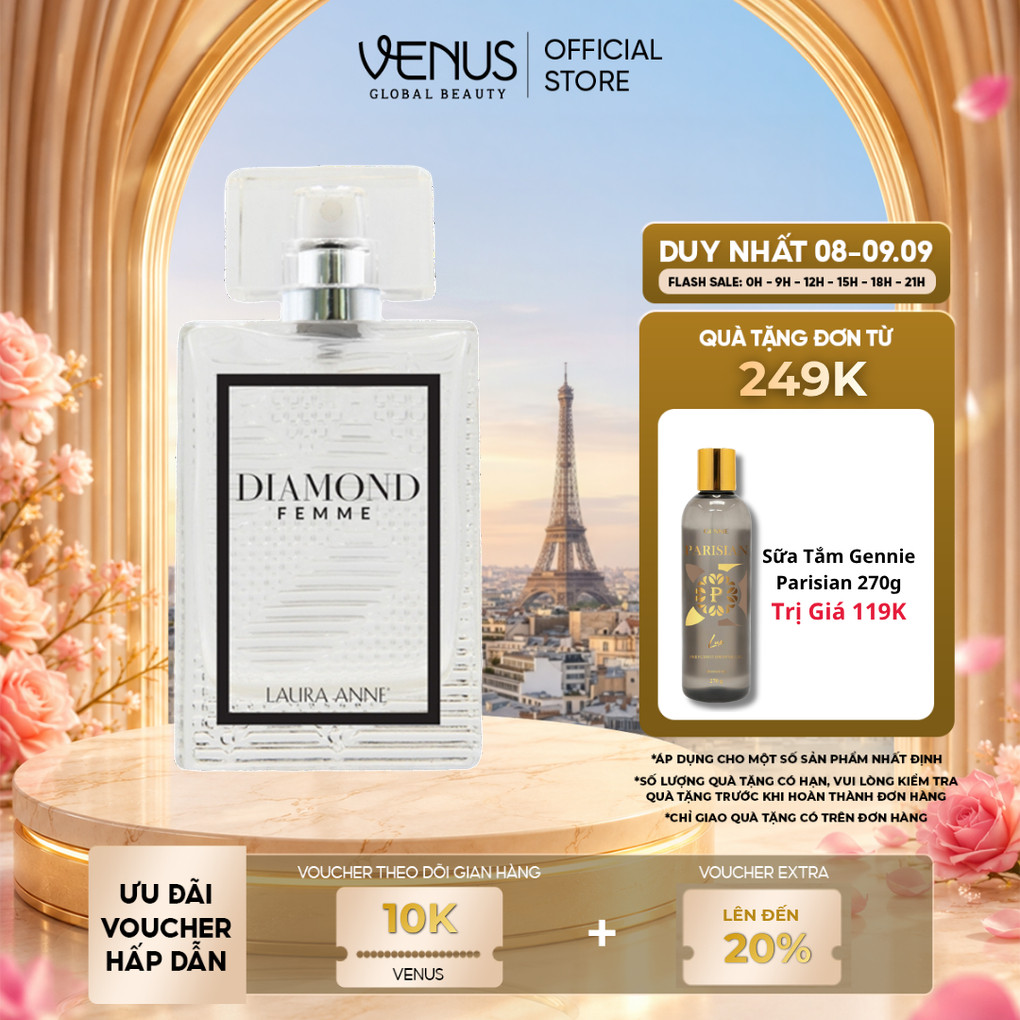[MUA 1 TẶNG 1] Nước Hoa Nữ Diamond Femme hương sang trọng, quyến rũ 45ml