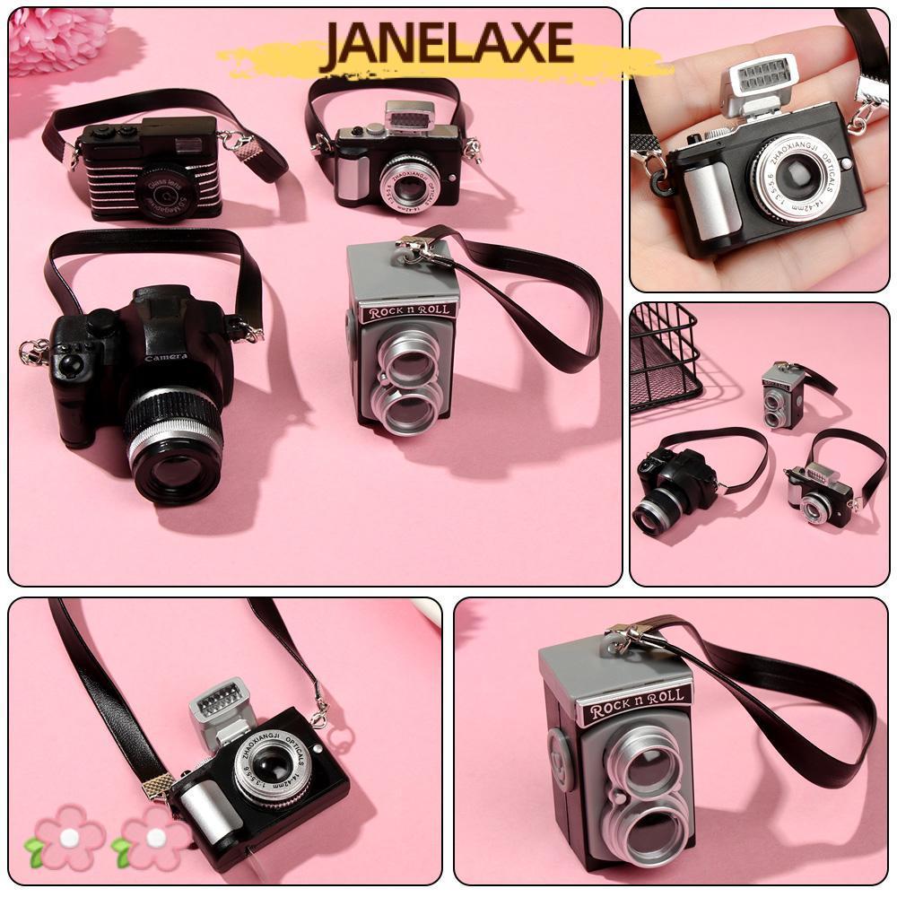 JANELAXE932JN Búp Bê Thu Nhỏ Camera Nhà Búp Bê Phụ Kiện Mini SLR Shutter Và Flash