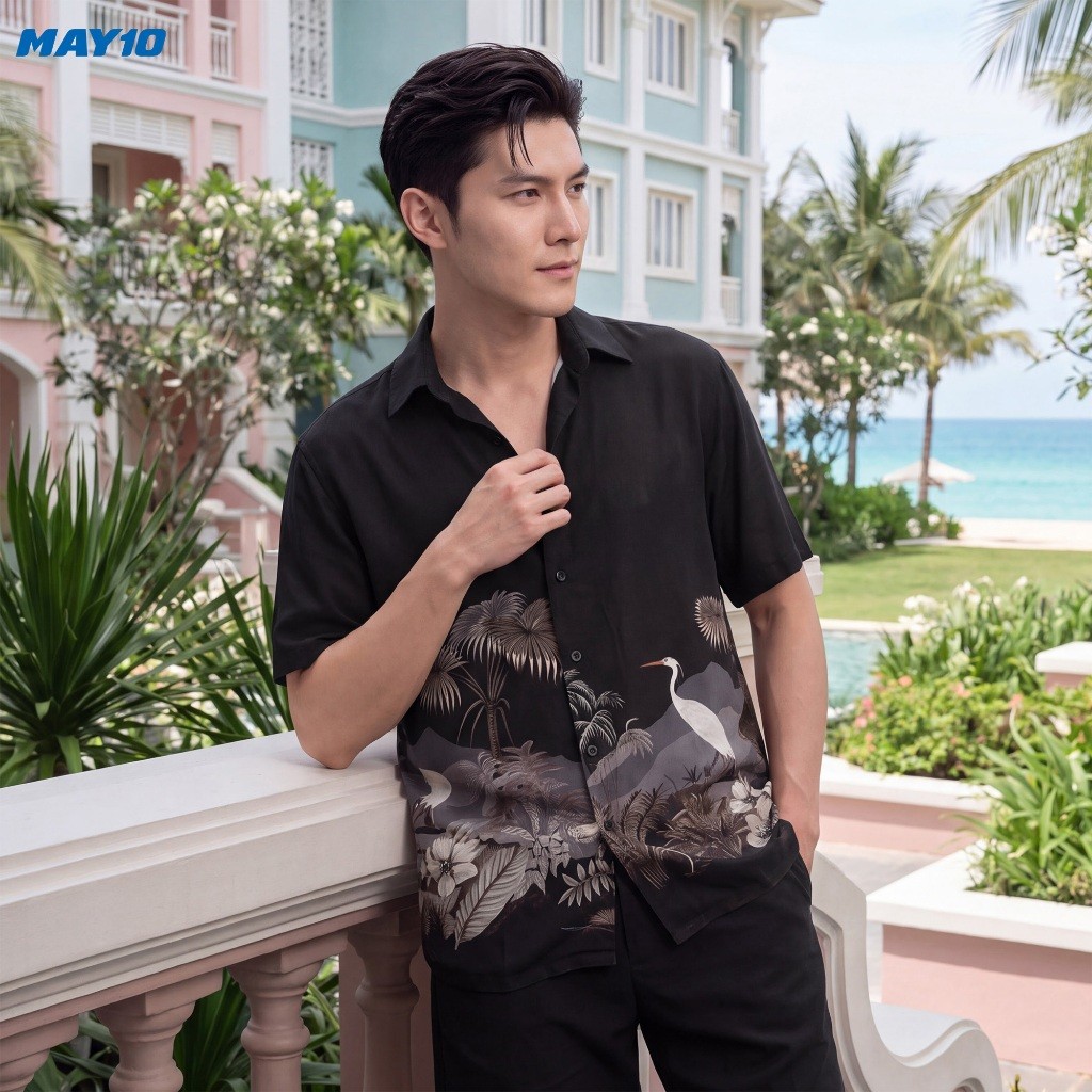 Bộ quần áo lanh nam May 10 mã 060126245ON 10