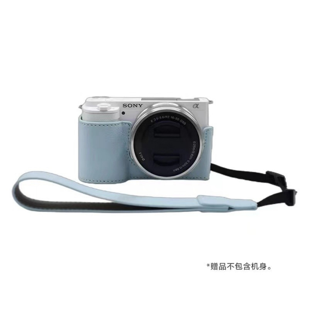 Sony Micro Camera Đơn Zv-E10 Vỏ Bảo Vệ Camera Chính Hãng Bảo Vệ Tiện Lợi Túi Máy Ảnh Đế Da Dây Đeo C