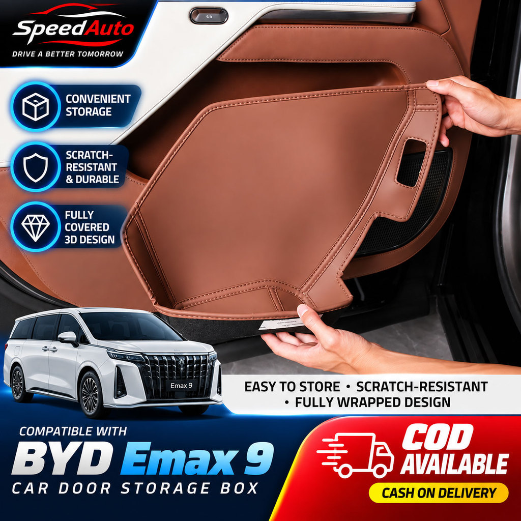 BYD EMAX 9 Phụ kiện Túi đựng cửa bằng da Hộp sắp xếp cửa chống nước Tương thích với phụ kiện ô tô nộ