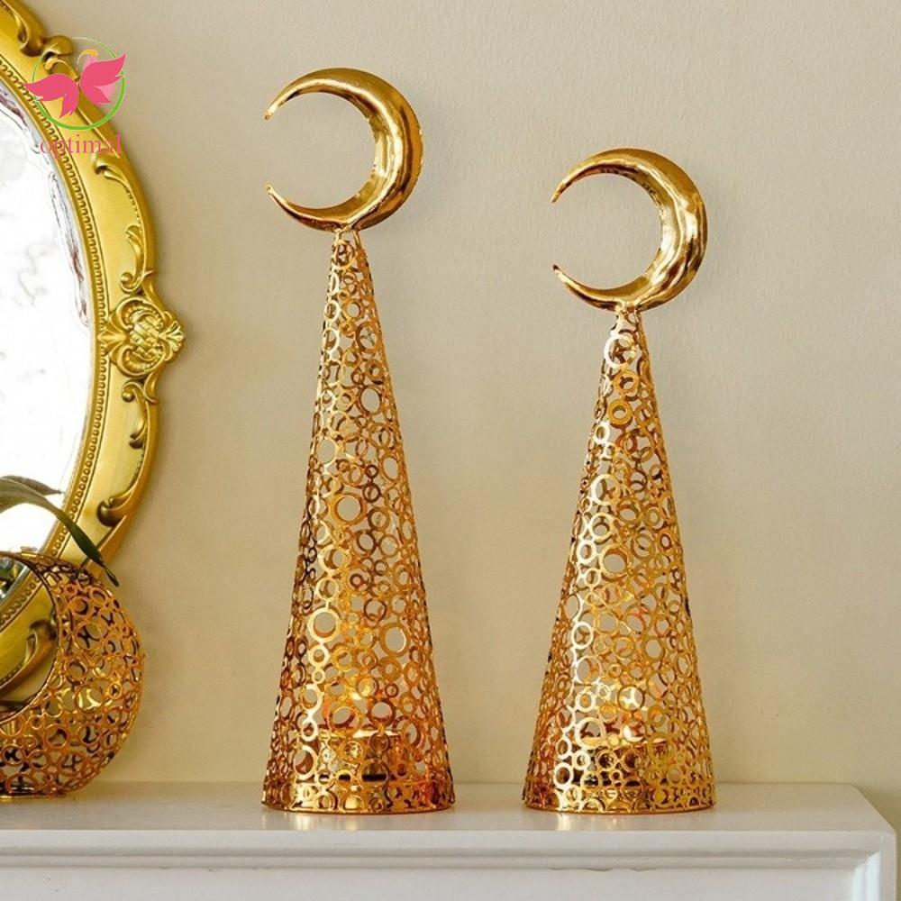 OPTIMAL LIMIT Moon Tealight Candle Holder, Vintage Hollow Tree Candle Holder, Trang Trí Nhà Cửa Cổ Đ