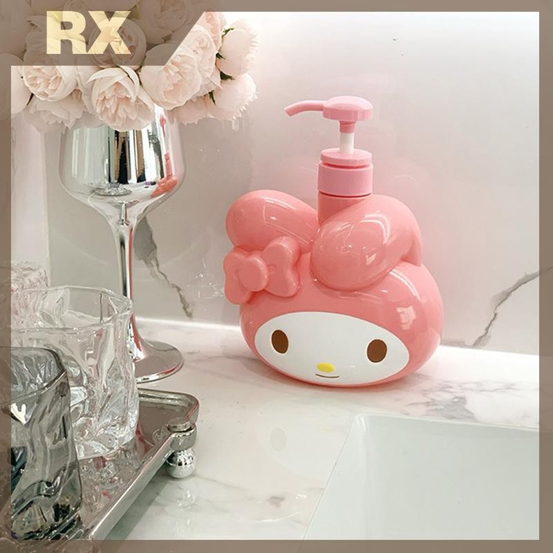 Null 900ml Sanrio Kuromi Chai Xà Phòng Kawaii My Melody Dầu Gội Tắm Sữa Sub-Bottle Lotion Press Chai