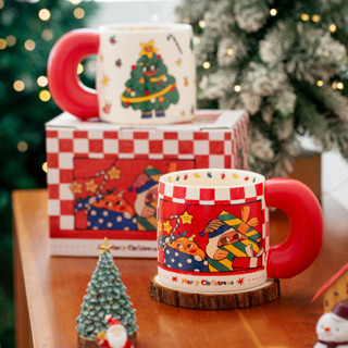  Cốc Giáng sinh Cốc gốm sứ Cốc nước giá trị cao Cốc cà phê gia dụng Quà tặng sinh nhật Hộp quà tặng tay cho bé gái 