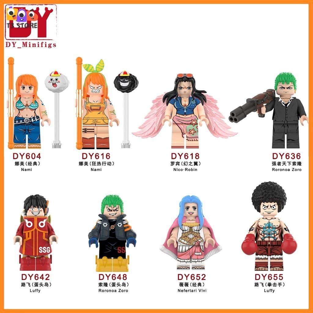 Minifigure One Piece Đồ Chơi Lắp Ráp Các Nhân Vật Truyện Tranh One Piece Luffy, Zoro, Nami,..