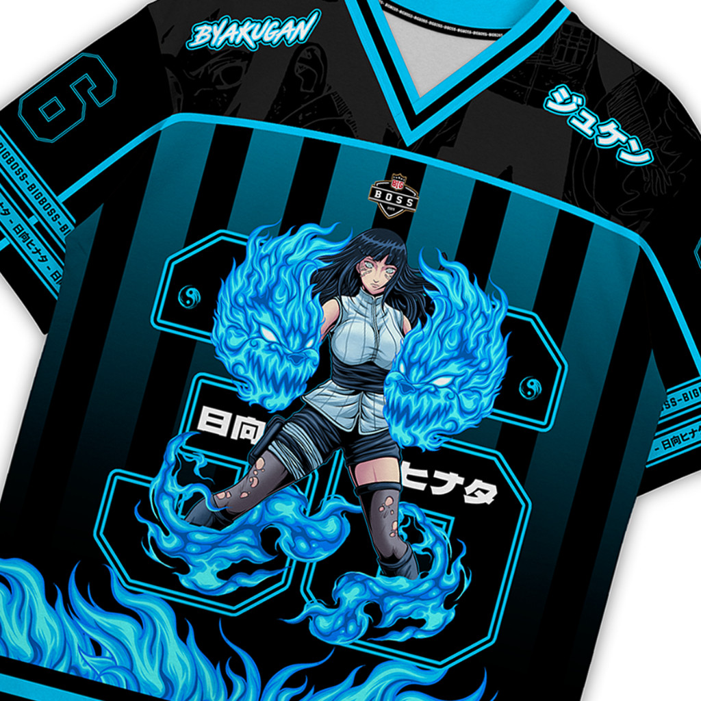 Nam Quá Khổ Boxy Naruto Anime Jersey 006 Hinata Hyuga