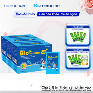 Combo 3 hộp Cốm vi sinh Bio acimin Gold hỗ trợ trẻ ăn ngon tự nhiên bổ sung vi chất và các amin thiết yếu hộp 30 gói