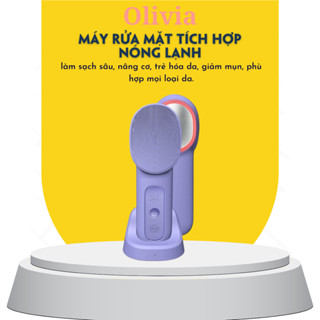  Máy rửa mặt Sonic EMS chườm nóng lạnh hỗ trợ làm sạch sâu nâng cơ trị mụn CSSD127 Olivia 