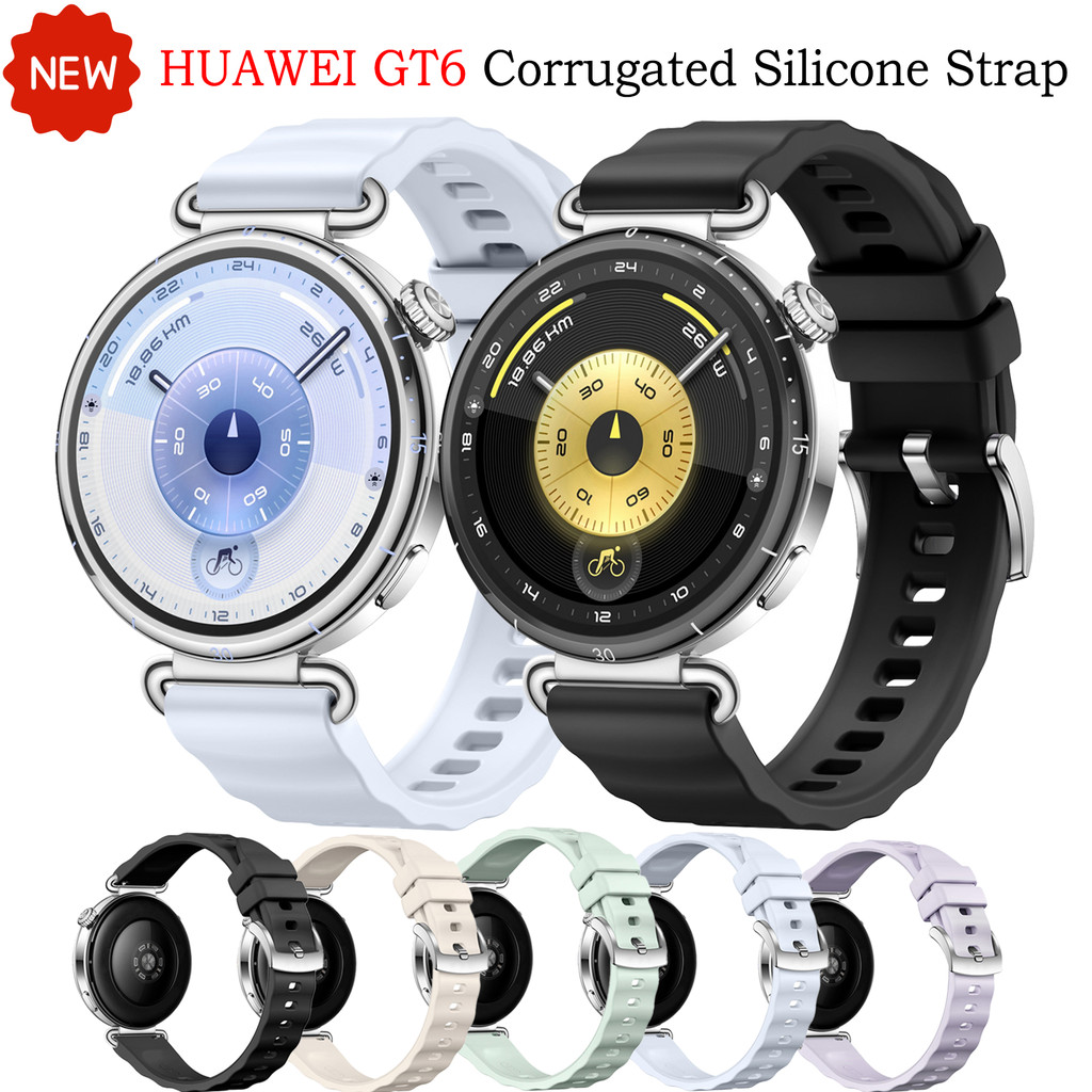 Dây đeo silicon 18mm cho Huawei Watch GT6 41mm Dây đeo cổ tay thể thao mềm cho Huawei Watch GT4 GT5 