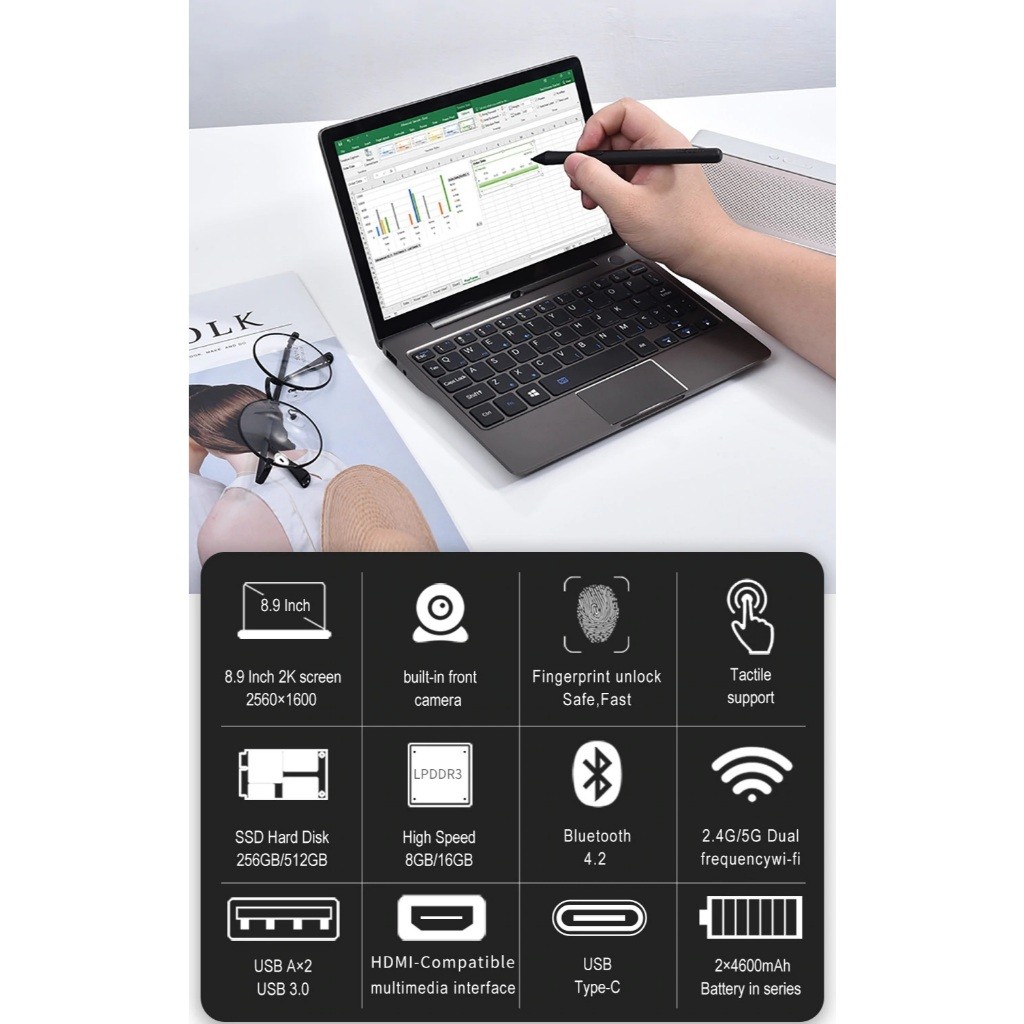 [Bỏ túi] Laptop pocket mini 8.9 inch GPD p2 màn hình cảm ứng cực kỳ nhỏ gọn cho người hay di chuyển Like new | BigBuy360 - bigbuy360.vn