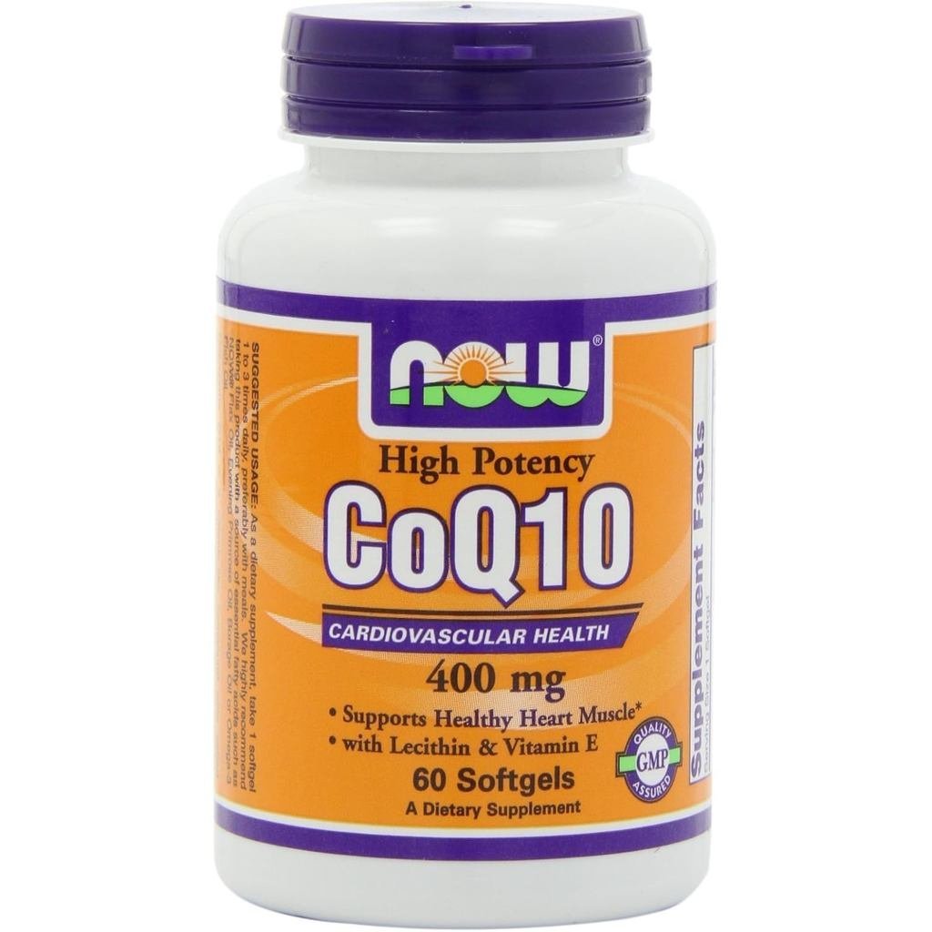 NOW 's CoQ10 400 mg w / Lecithin & Vitamin E 60 Softgels