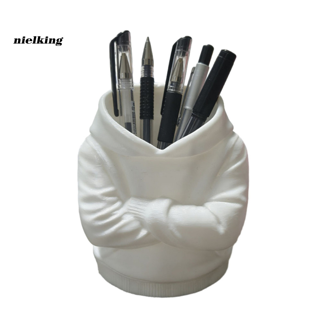 [NK] Cốc bút chì mới lạ cho bàn làm việc, Trang trí văn phòng in 3D, Đế bút hình áo Hoodie sáng tạo,