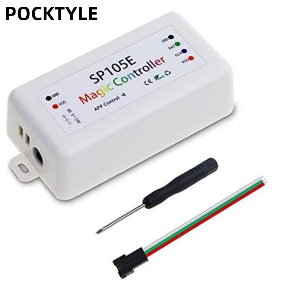 Bộ điều khiển đèn Led POCKTYLE, Bộ điều khiển dải điểm ảnh Led DC5-24V SP105E SP107E SP108E, Bộ điều