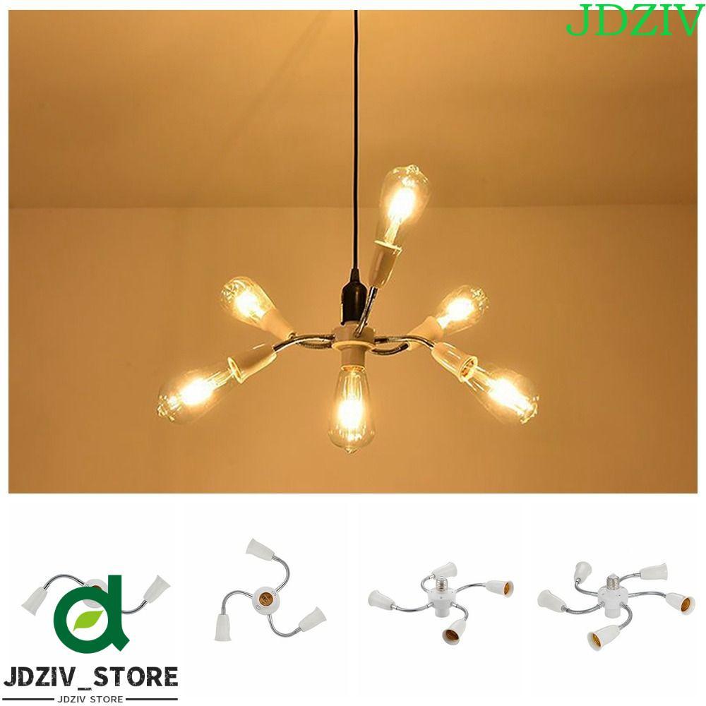 Bộ chia ổ cắm đèn JDZIV E27, Bộ chuyển đổi bóng đèn Bộ chuyển đổi giá đỡ đèn E27 linh hoạt, Màu trắn