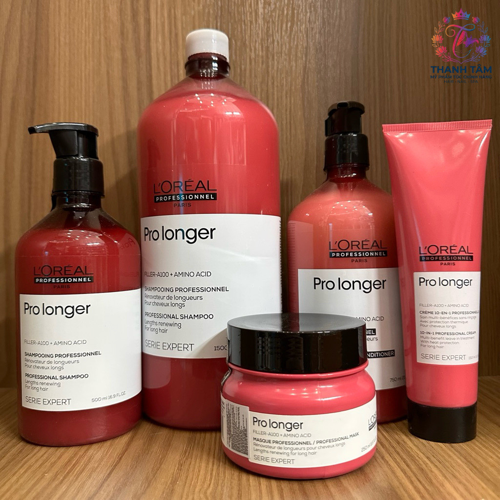 Gội xả giúp tóc chắc khỏe, giảm đứt gãy và dài hơn Loreal Pro longer 200ml/300ml/500ml/750ml/1500ml 