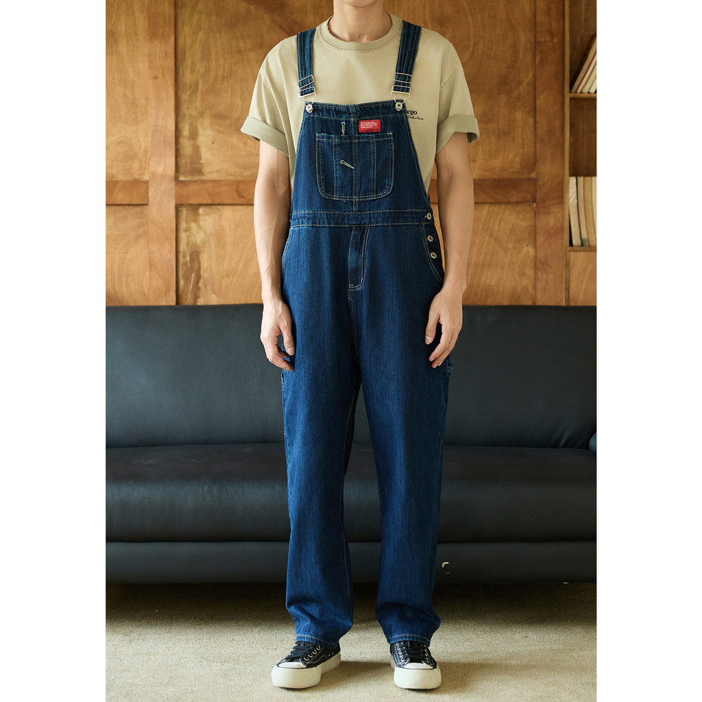 Ami Kaji Quần Áo Quần Jean Nam Nữ Cặp Đôi Retro Rời Quần Lót Nam Dạo Phố Treo