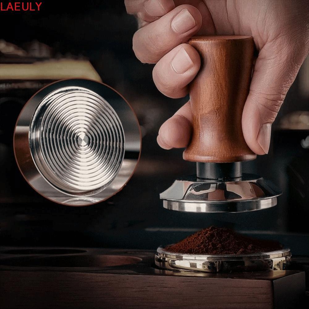 Máy xay cà phê LAEULY, Máy san phẳng / ren đáy phẳng 51 / 53 / 58MM, Thiết kế lò xo tay cầm bằng gỗ 