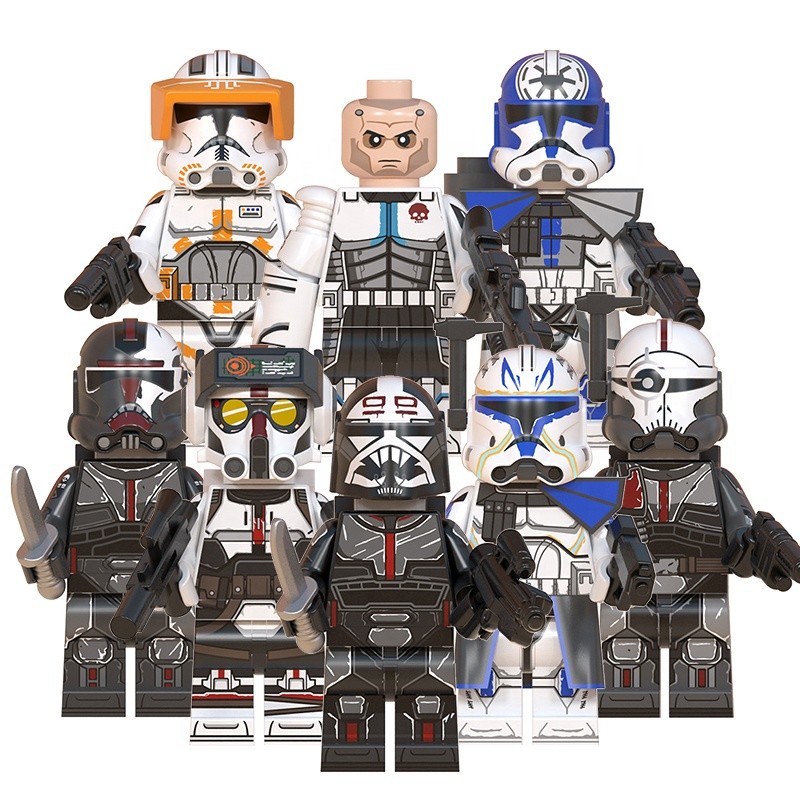Clone Force 99 Wrecker Commander Cody Jesse Ahsoka 's Clone Troopers Khối Xây Dựng Nhân Vật Đồ Chơi