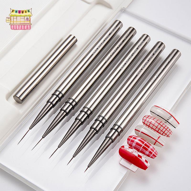 [Fstyzx] Nail Art Liner Brush Gel Nail Brush Gel Nail Polish Painting Brush Vẽ Nail Art Brush Pen Se
