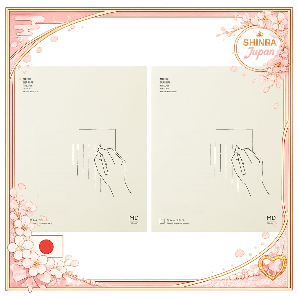 《Direct From Japan》  DESIGNPHIL MIDORI Stationery MD Stationery Vertical Ruled A 20581006 (× 2)From 