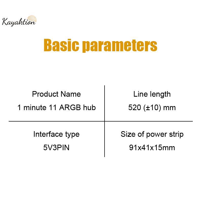 Kayaktion PC Quạt Làm Mát ARGB HUB 1 Đến 11 5V 3Pin Dải LED Ánh Sáng HUB Adapter SATA Power ARGB Fan