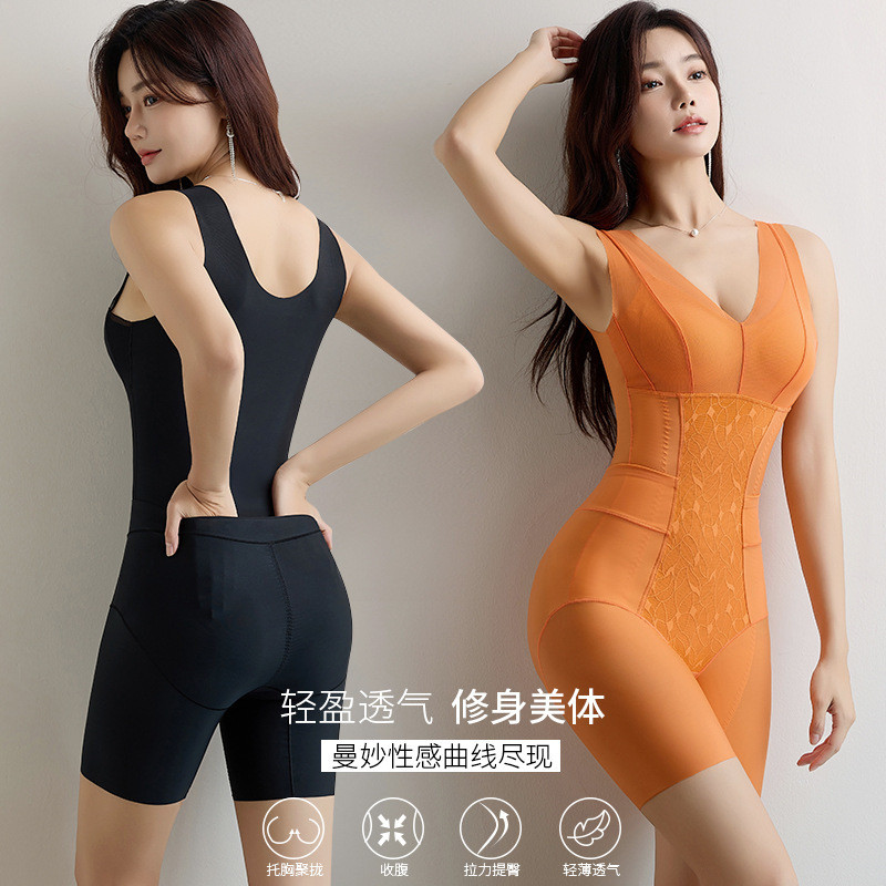 Bộ áo liền thân định hình cơ thể cổ chữ V gợi cảm với áo ngực không rách Áo ngực eo Corset Nẹp-Abdom