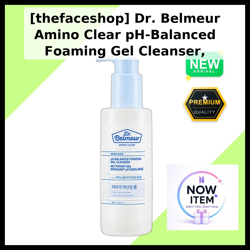 [thefaceshop] Dr. Sữa rửa mặt tạo bọt Belmeur Amino Clear pH-Balanced, 190ml, 1pc / Sữa rửa mặt tạo 