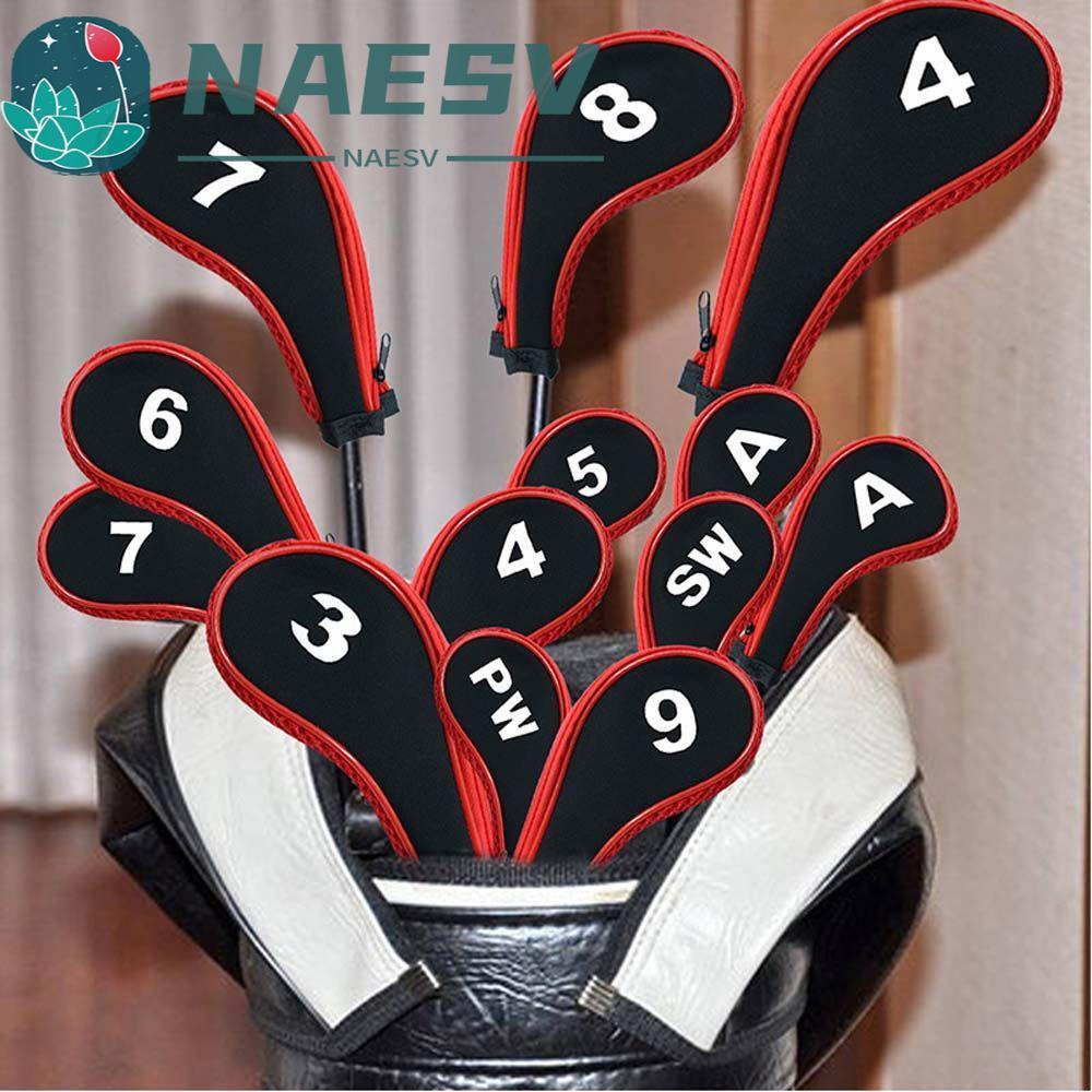 NAESV Golf Iron Headcover Thiết bị tập chơi gôn Golf Putter Golf Iron Covers Set 4-9, P, S, Vỏ bảo v