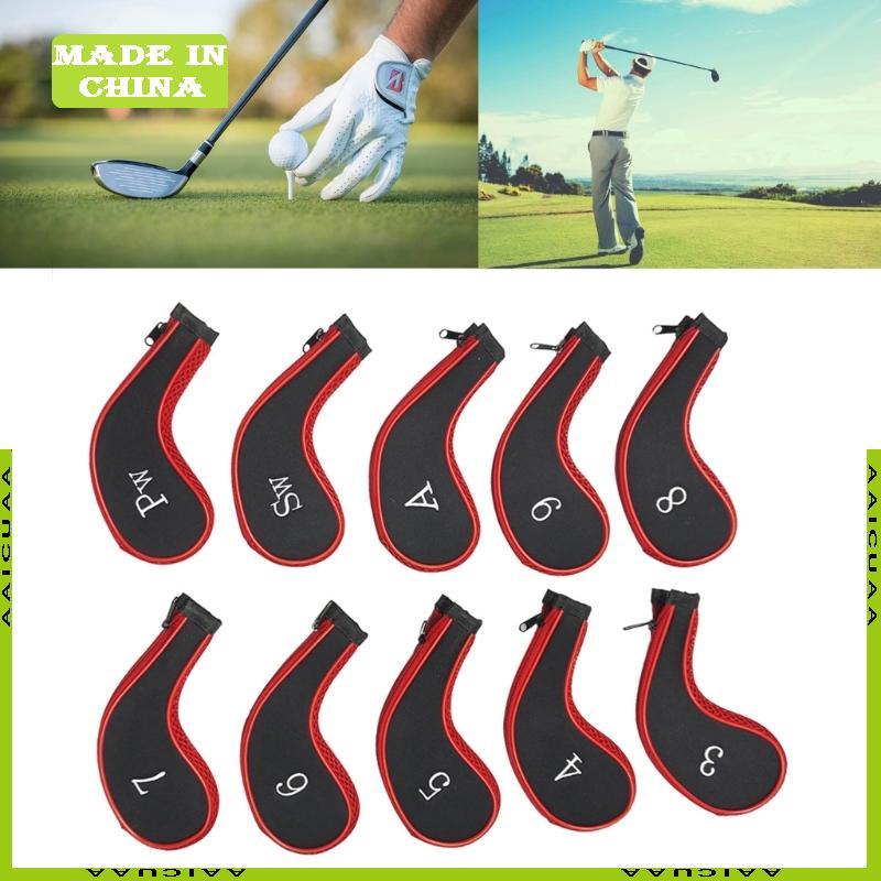 AA 10 Chiếc Golf Iron Head Cover Golfs Club Cover Iron Headcover Golfs Club Head Cover
