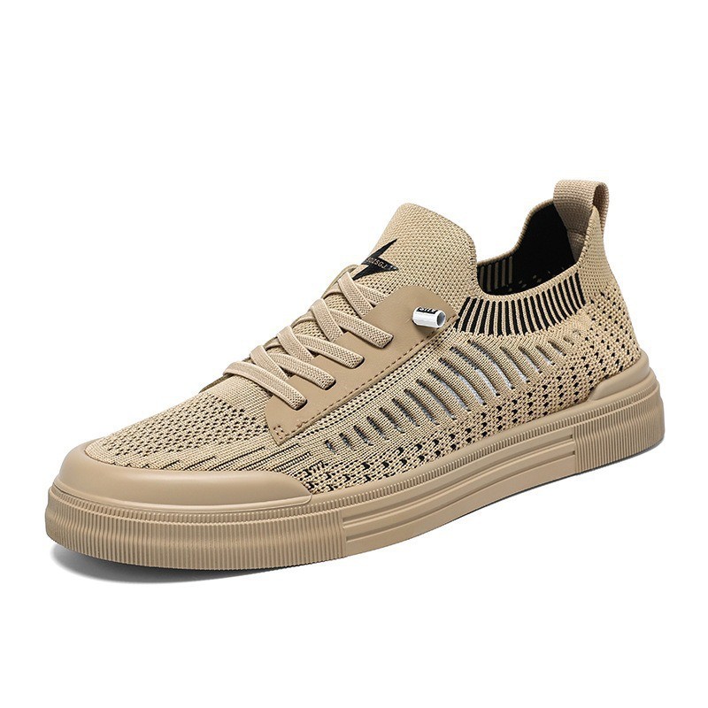 Giày Nam Năm Nam Thoáng Khí Bay Đan Giày Slip-On Cover Giày Lưới Chân