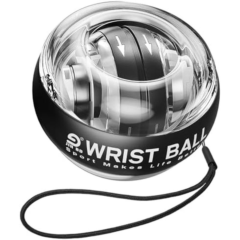 JIN BD Wrist Trainer Ball Auto-Start Gyroscopic Forearm Exerciser Gyro Ball for Strengthen Arms, Fin