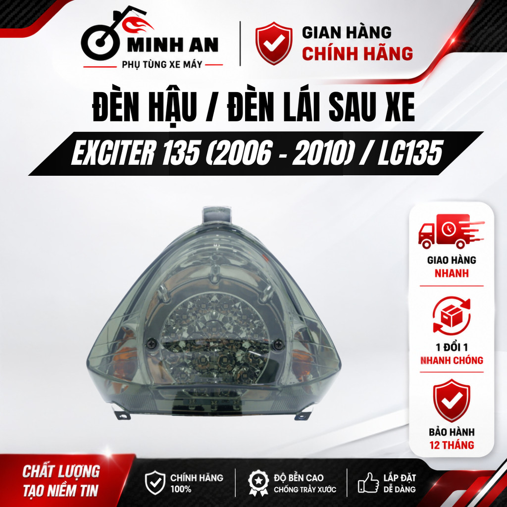 Đèn Hậu Ex 135 2010 Đèn Lái Sau LC135 2006-2010 LED  APPi Malaysia Kèm Chân Bóng