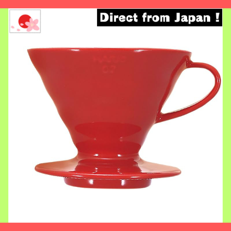 HARIO V60 Transparent Dripper 02 Ceramic Red for 1-4 Cups Coffee Hand Drip Made in Japan VDCR-02-R【J