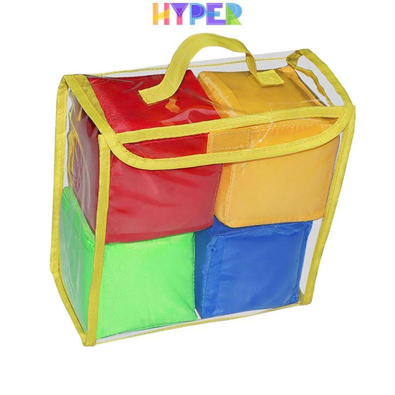 4x Chơi Game Dices Khối Xốp Mềm Học Tập Khối Cho Eearly Giảng Dạy 4 Chiếc 10cm-jaune