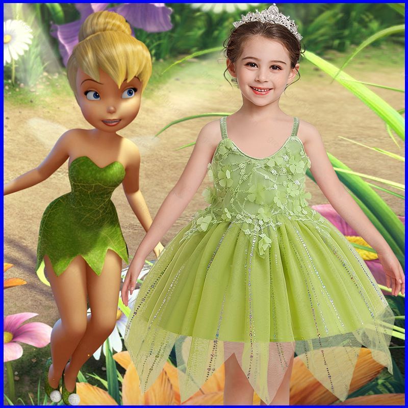 GN Peter Pan Laiquendi váy cho bé gái cosplay vải biểu diễn váy công chúa NG