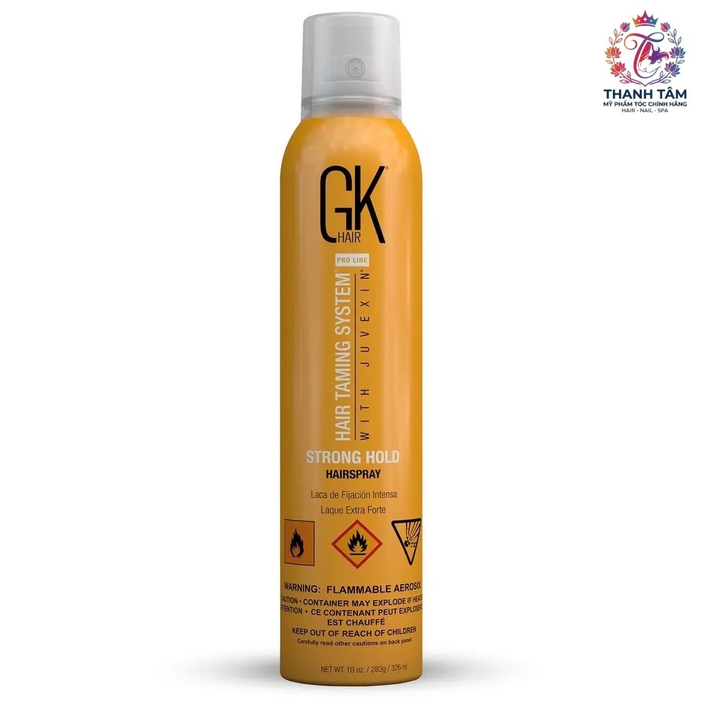 Gôm xịt tạo kiểu cứng tóc GK Hair Strong Hold Aerosol Hairspray 300ml .TT