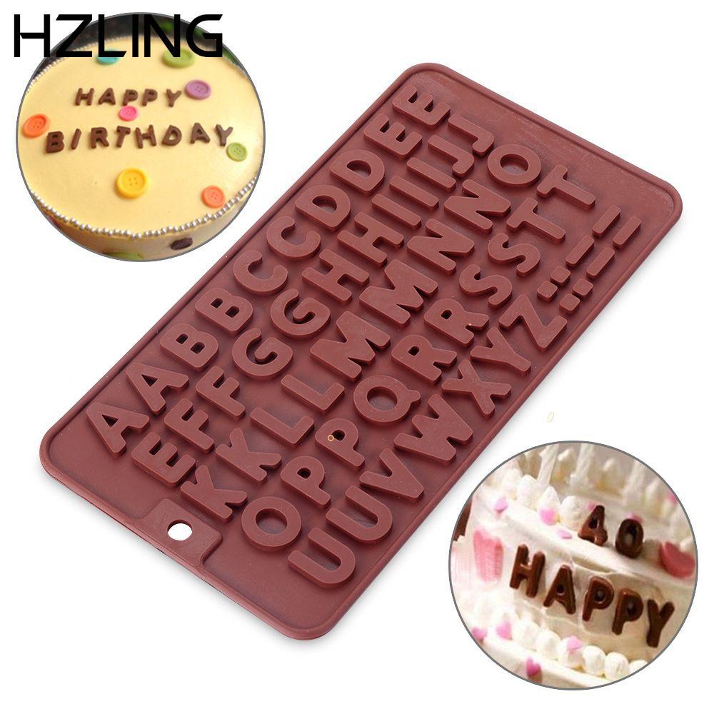 HZLING Khuôn Silicon Số Chữ Jelly Kẹo Khuôn Bánh