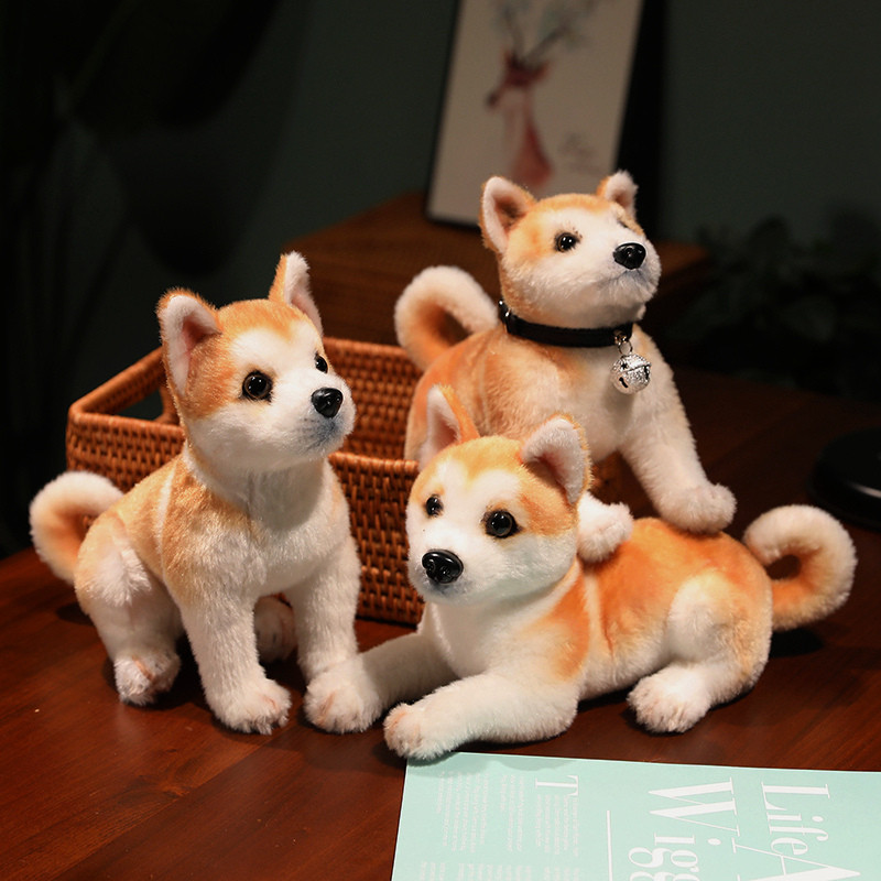 Husky Sang Trọng Đồ Chơi Erha Mô Phỏng Chó Con Shiba Inu Búp Bê Búp Bê Chó Akita Inu Ragdoll Chó Thú
