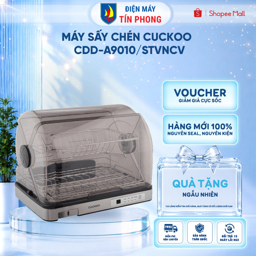 Máy Sấy Chén Cuckoo 40 Lít CDD-A9010/STVNCV, Thể tích sấy 40 Lít - Bảo hành 12 tháng