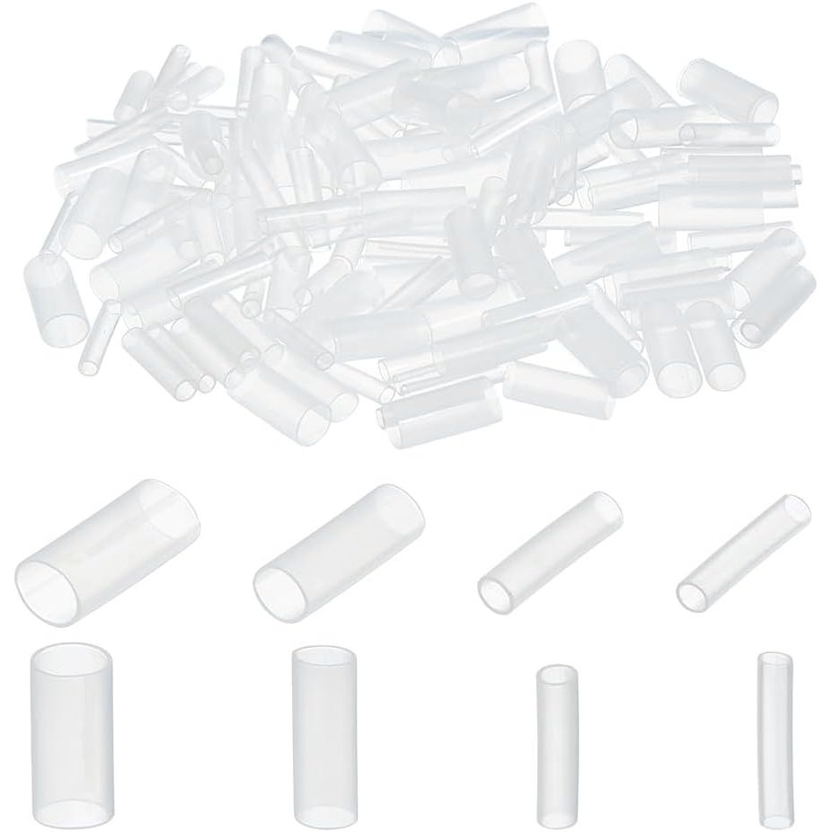 NBEADS 120 Chiếc Đầu Dây Giày Pastic, 4 Kích Cỡ Paracord End Caps Dây Giày Cuối Đầu Nắp Aglet Đầu Th