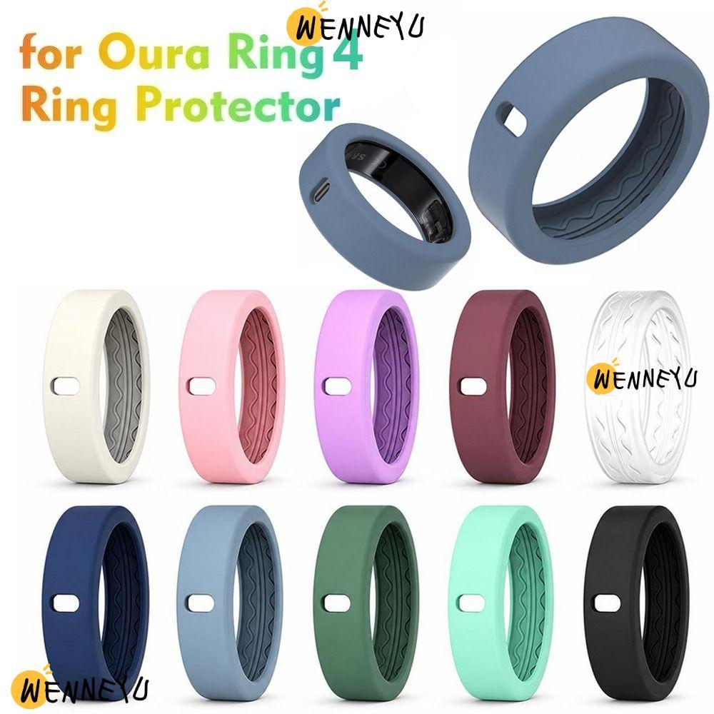 Bảo vệ vòng WENNEYU, Vỏ silicon đàn hồi, chống rơi, chống bụi, chống trầy xước cho Oura Ring 4